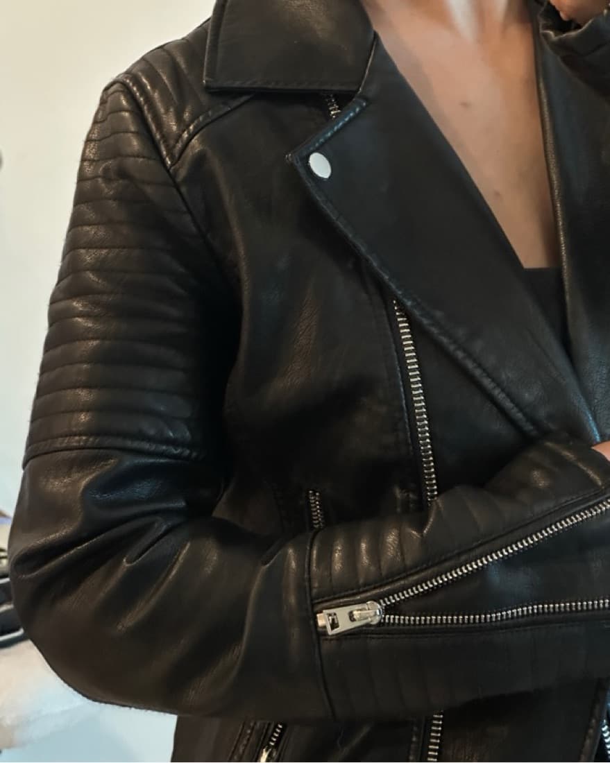 Faux Leather Moto Jacket - Image 3