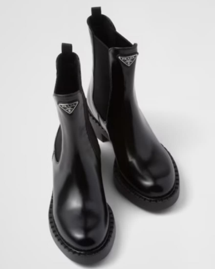 Prada Leather Chelsea Boots - Image 2