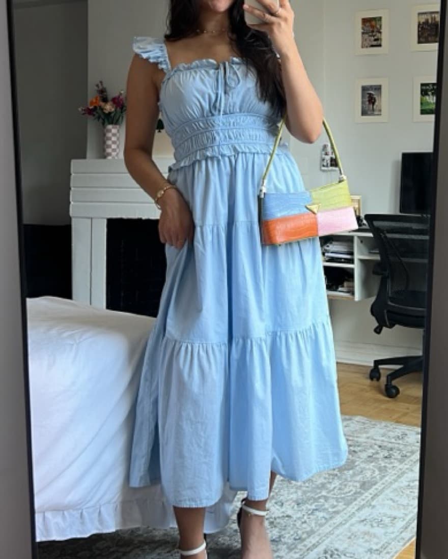 Blue Milkmaid Dress - Image 1
