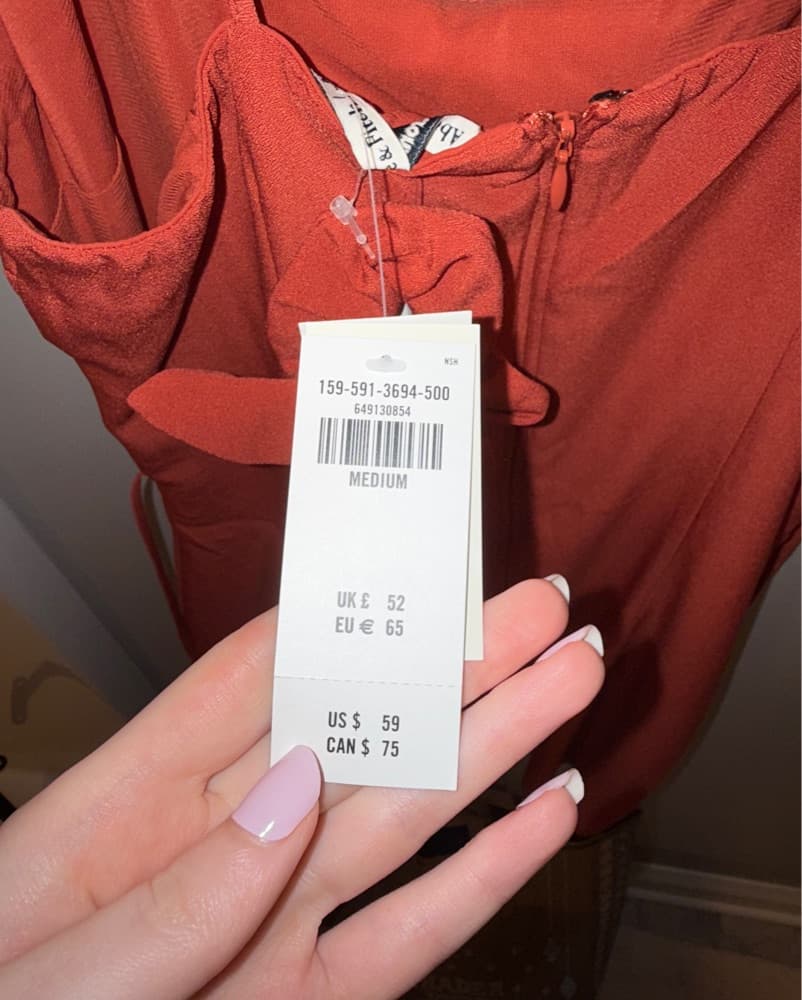 Abercrombie 90s Slip Red Mini Dress - Image 5
