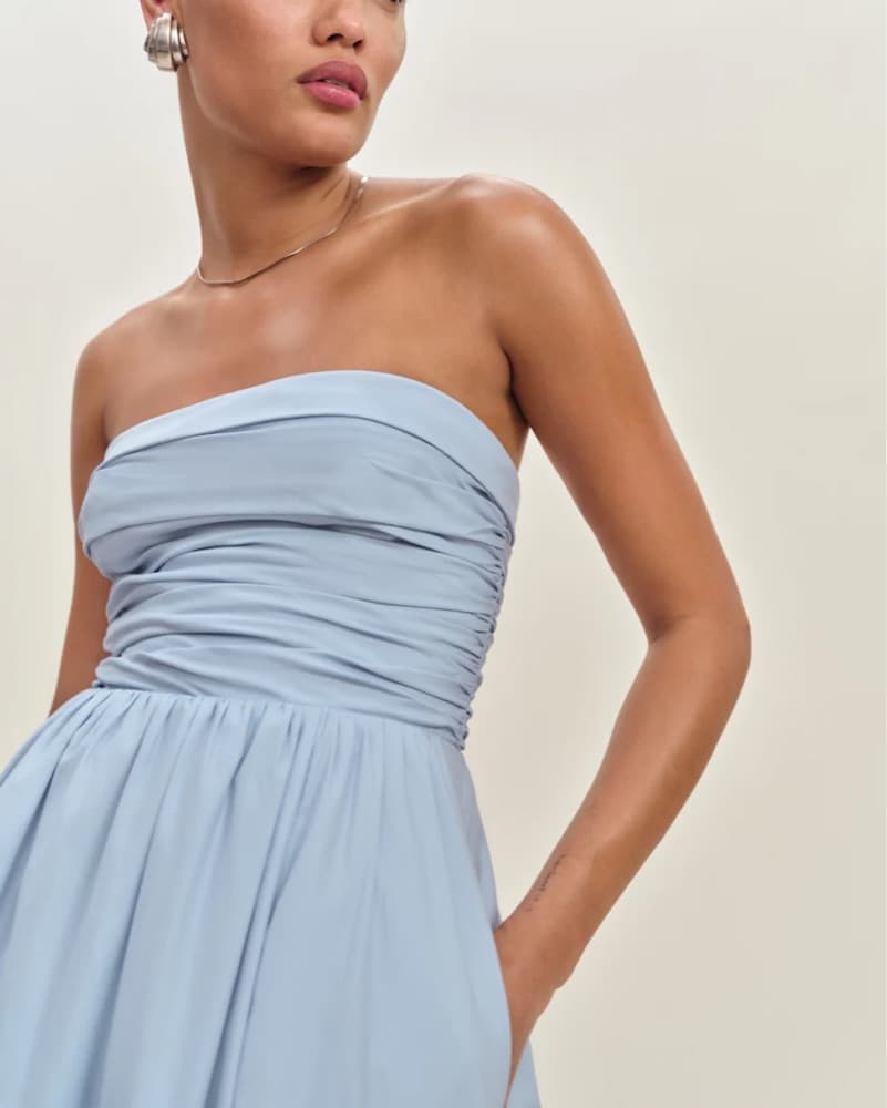 Reformation Kastoria Dress Blue - Image 2