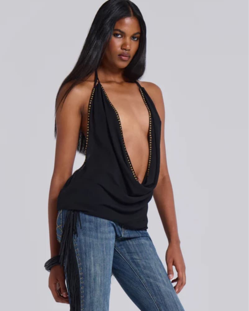 JadedLondon Tatiana Backless Studded Top - Image 3