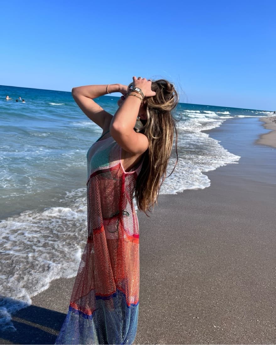 Rhinestone One Shoulder Multi CoverUp - Image 6