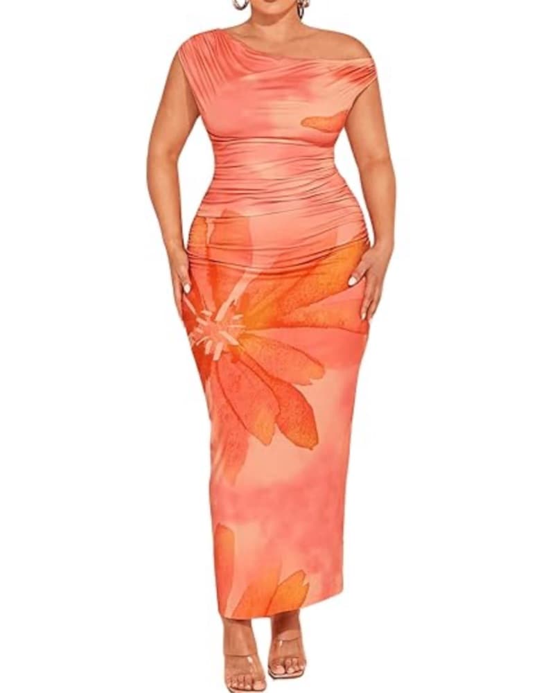 Floral Draped Maxi Dress - Image 1