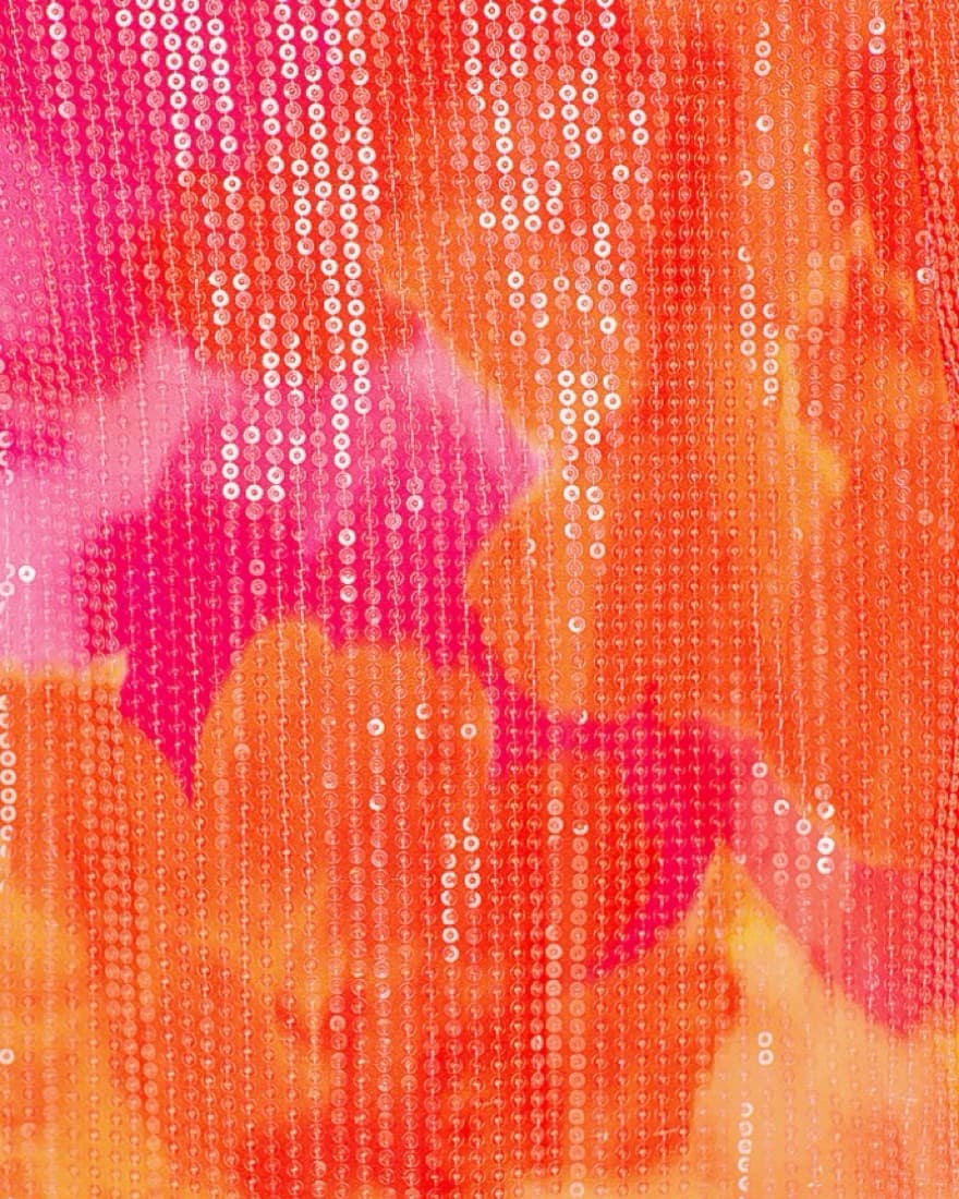 Vibrant Sparkly Floral Cocktail Dress - Image 3