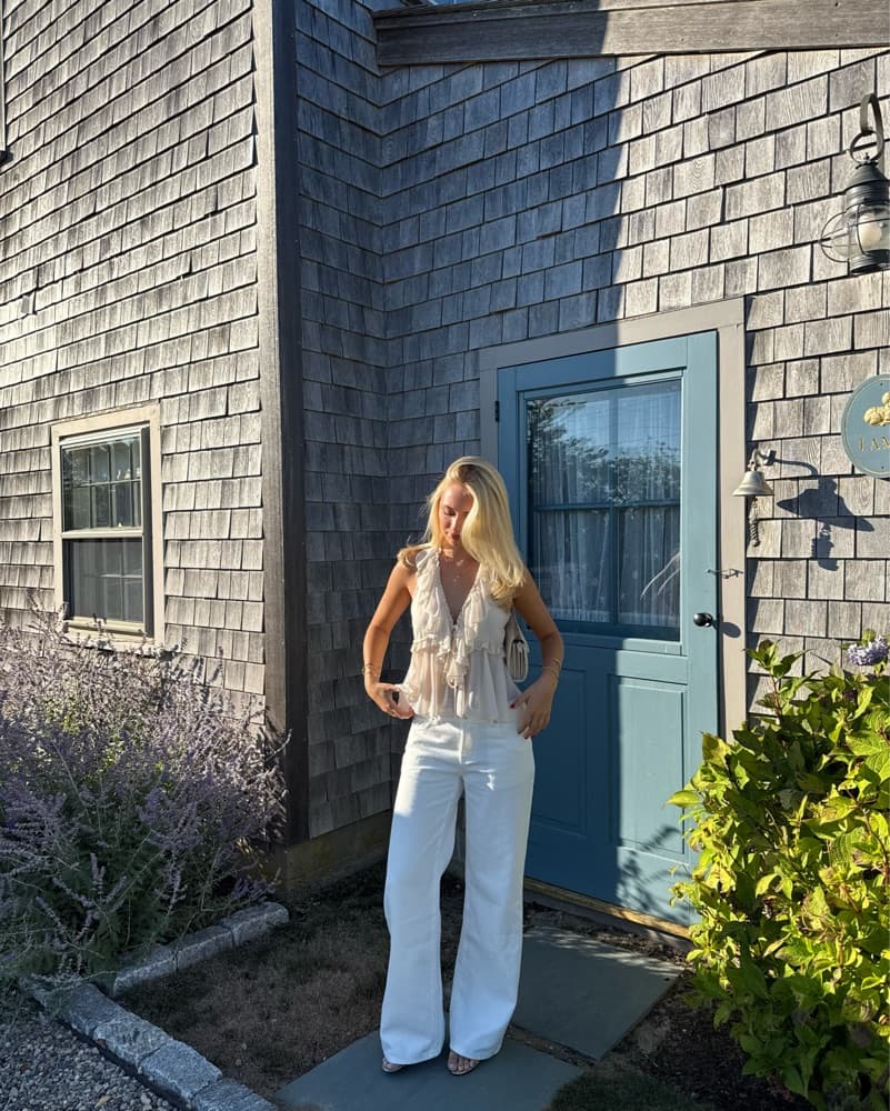 Relaxed Ruffle Wrap Top - Image 2