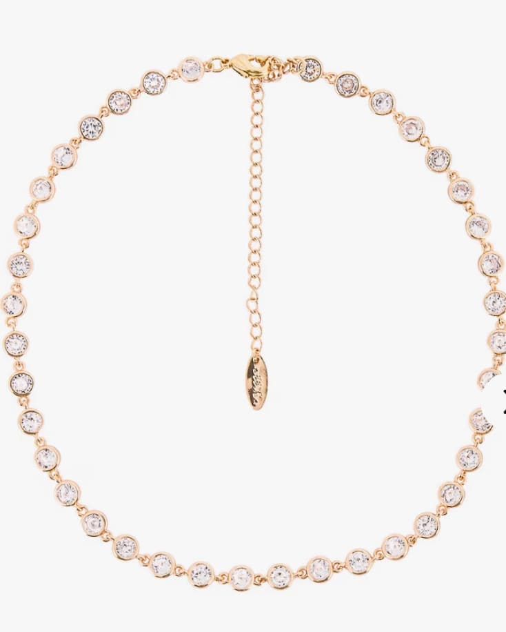 Gold & Rhinestone Choker - Image 2