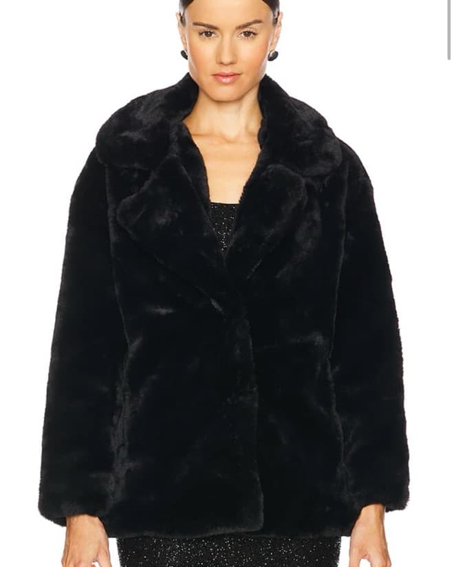 Blsck faux Fur Coat  - Image 2