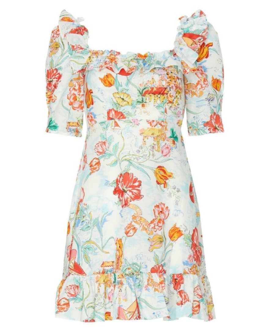 Rixo Camile Ruffle Mini Dress - Image 3