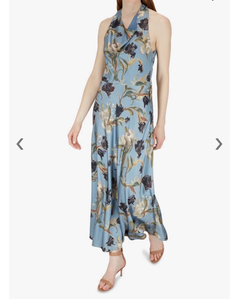 Vince Flowing Floral Halter Maxi Dress - Image 1