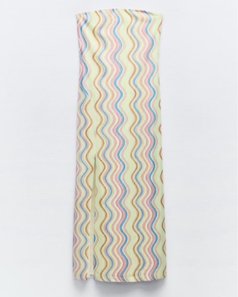 Strapless Zig Zag Coverup Dress - Image 1