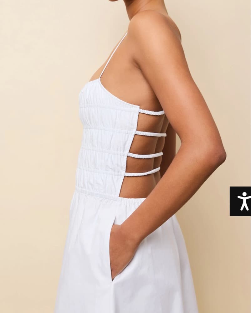 Solid & Striped White Midi Dress - Image 5