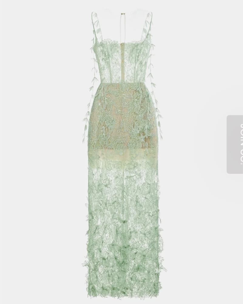 MONTSAND Mint Beaded Lace Pencil Dress - Image 6