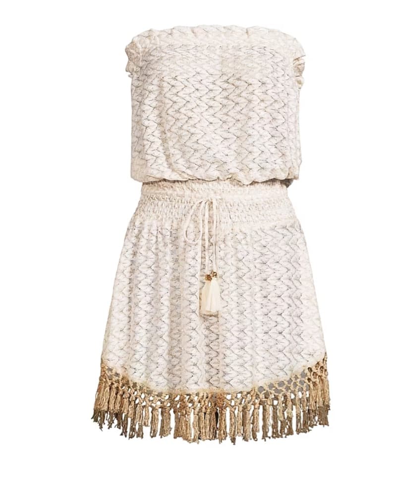 $290 Metallic Gold Romper Cover Up  - Image 2