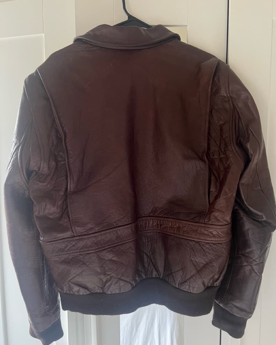Vintage Brown Leather Jacket - Image 2