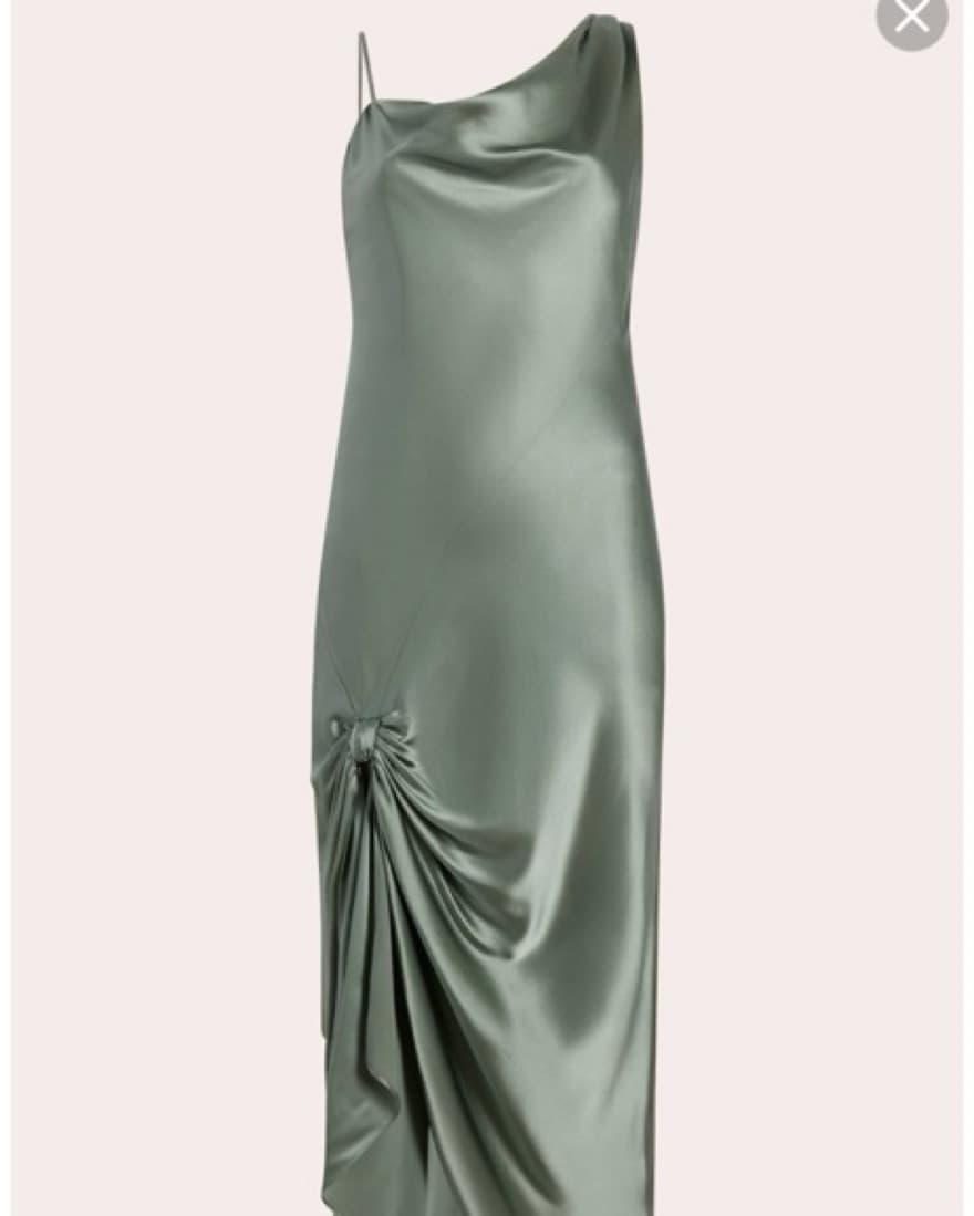 Cinq A Sept Olive Green Silk Dress - Image 1
