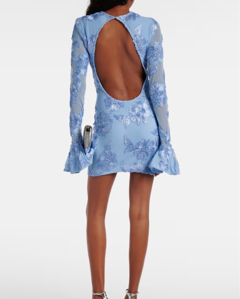 ROTATE Bridal floral-appliqué mesh minid - Image 1