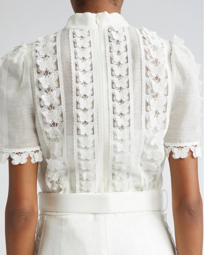 Zimmerman Linen & Lace Butterfly Blouse - Image 2