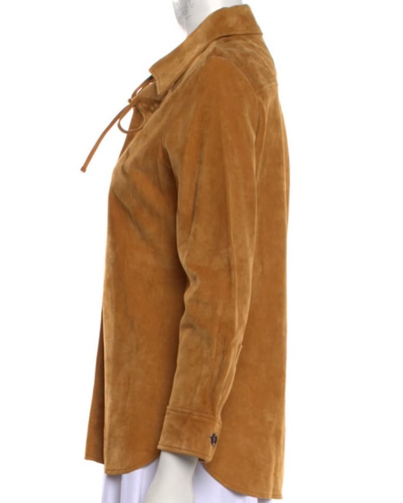 Chloe Brown Suede Top - Image 3