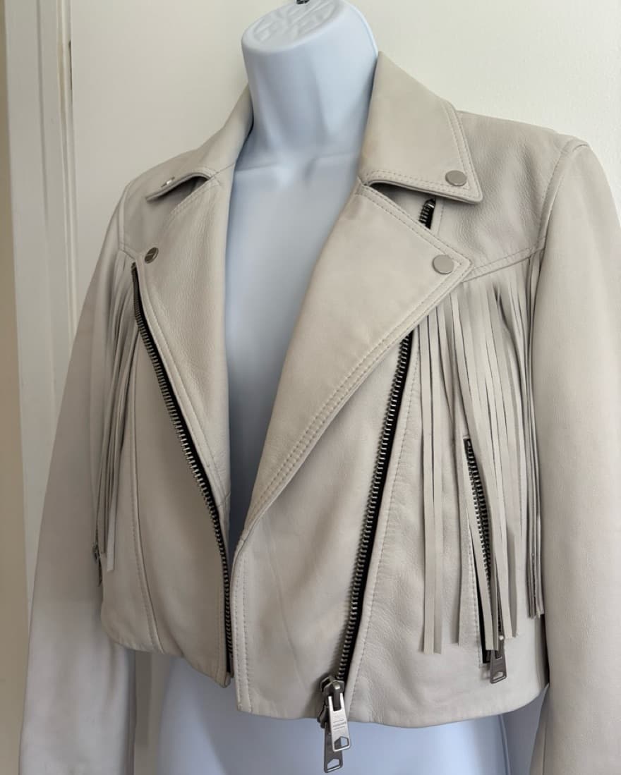 Fringe Leather Jacket - Image 3
