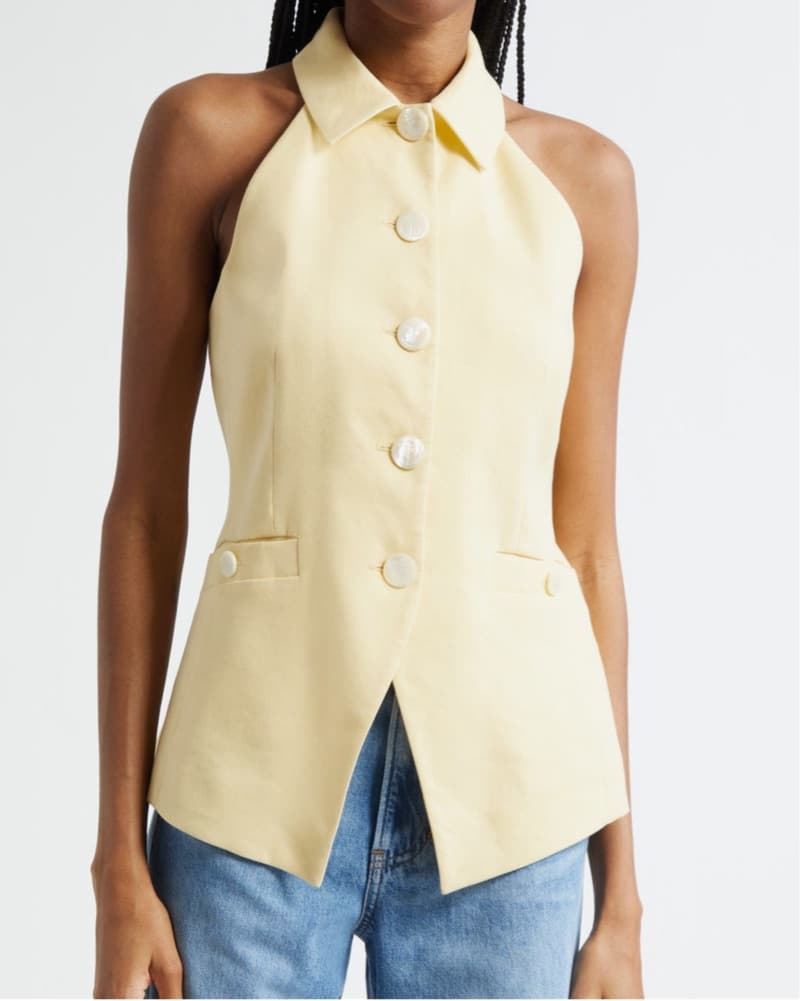 Chic Sleeveless Buttoned Vest - Image 1