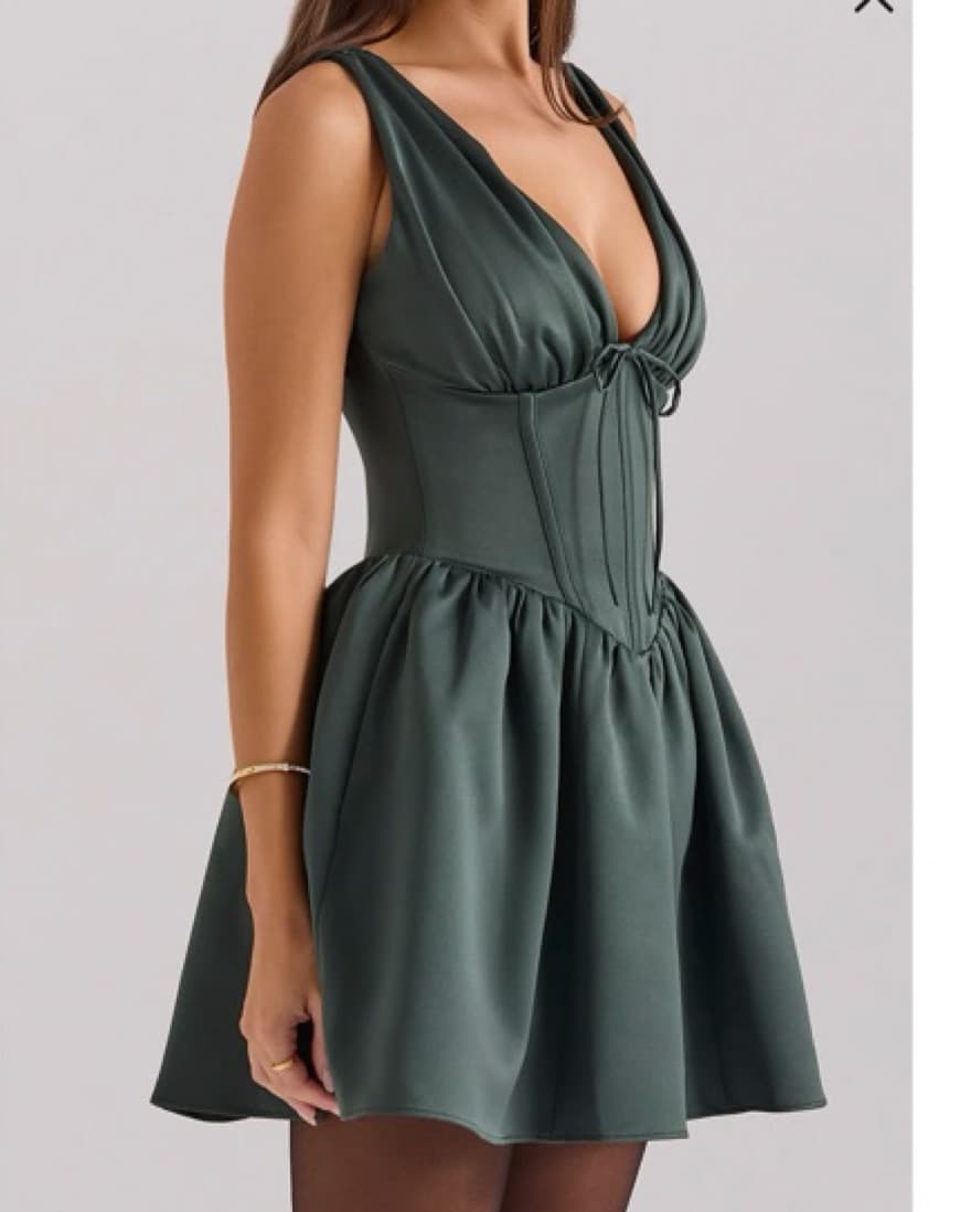 House Of CB Green Emmeliette Dress - Image 2