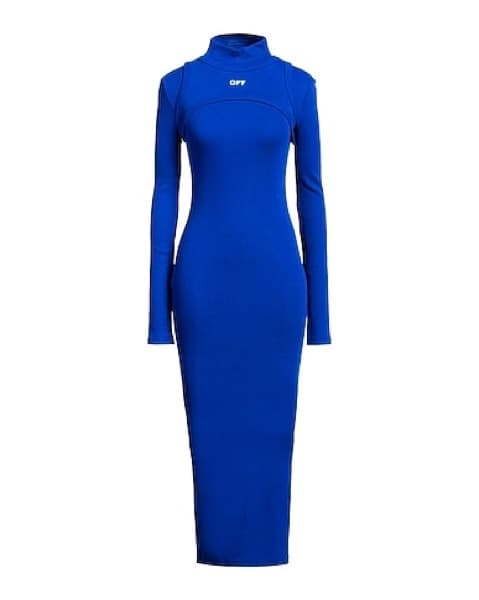 Blue Bodycon Dress OFF WHITE - Image 5