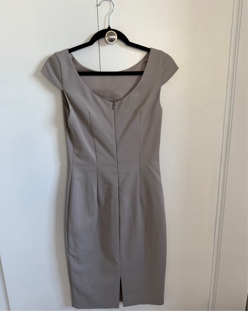 Les Copains Taupe Sheath Dress – Minimal - Image 2