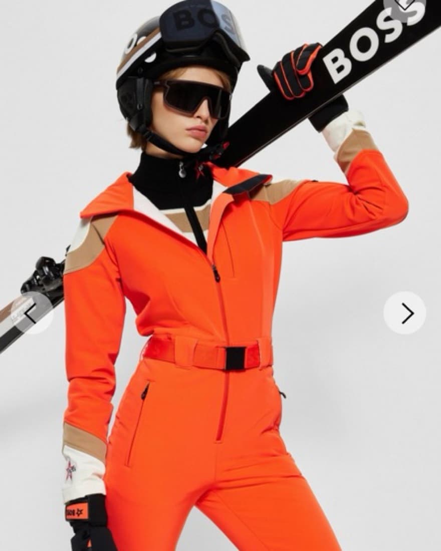 ORANGE BOSS HOODED  SKI SUIT - Image 5