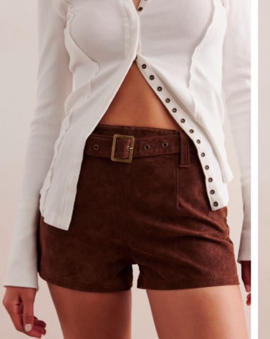 We The Free Jada Suede Micro Shorts  - Image 1