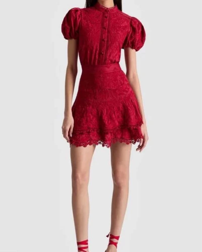 Alice + Olivia Red Loryn Shirt Dress - Image 1