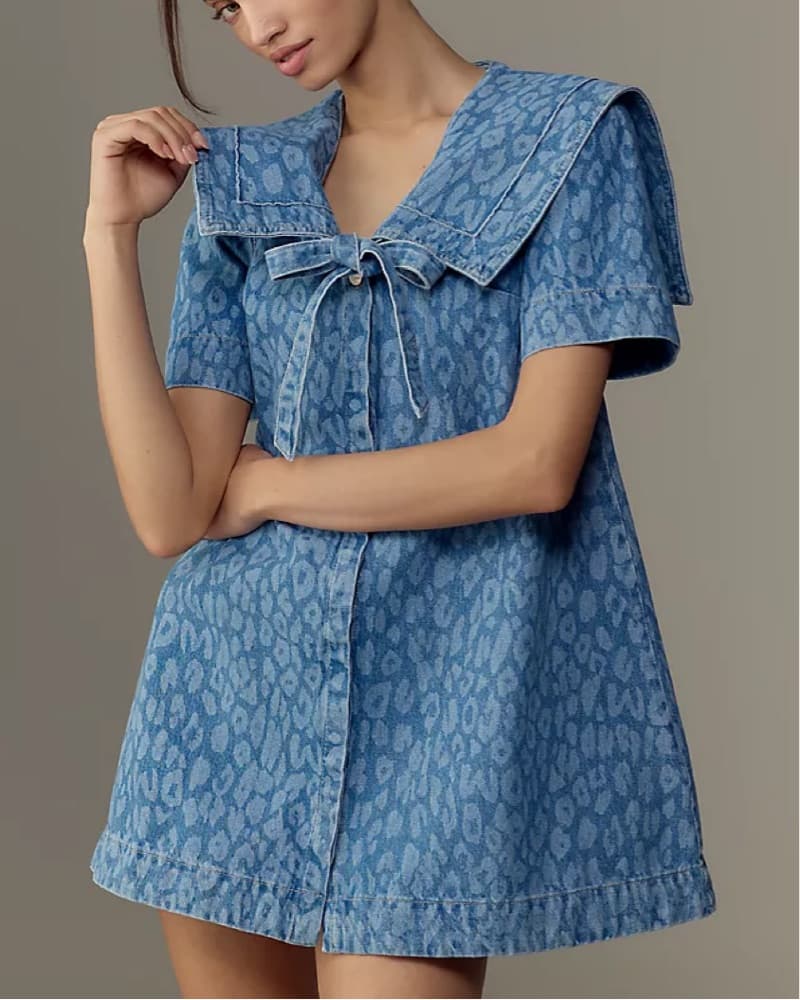 Damson Madder Denim Dress - Image 2