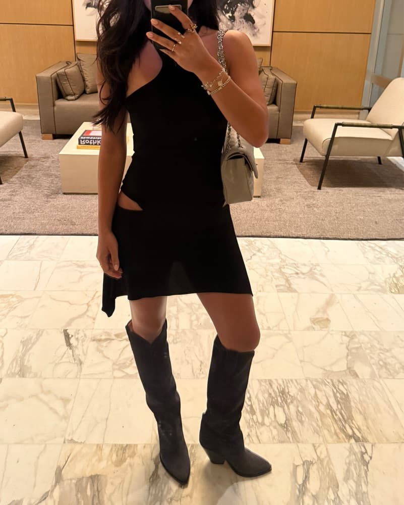 Courreges Mini Black Dress  - Image 1