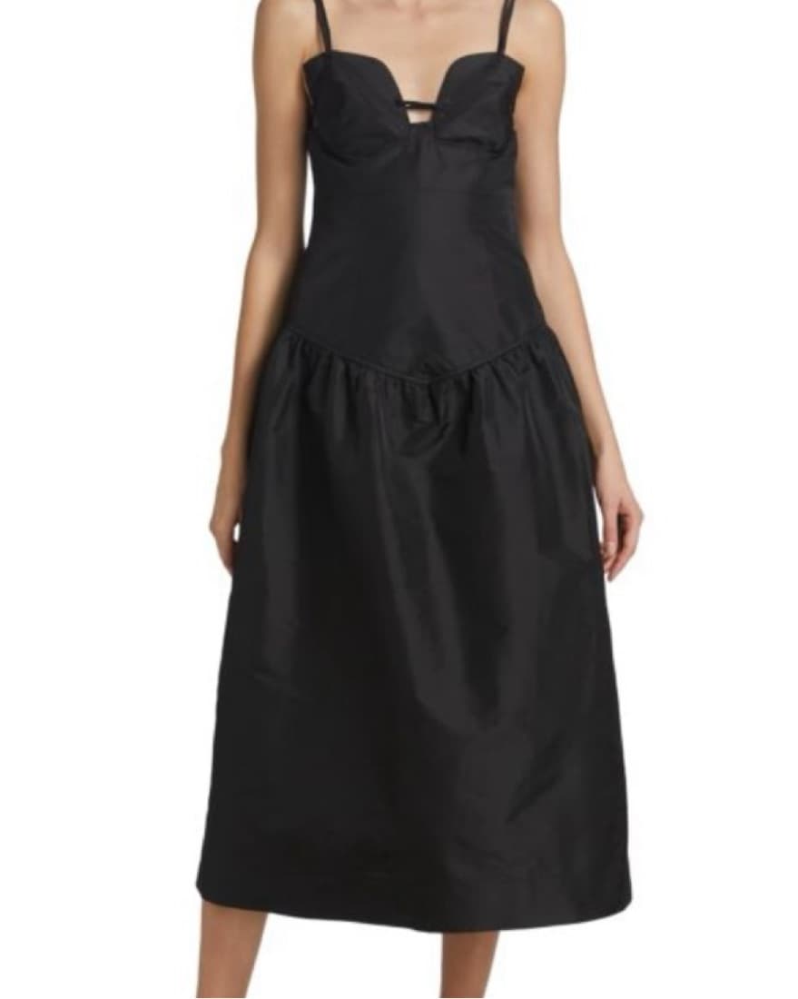 Ganni Taffeta Dropped Waist Midi - Image 2