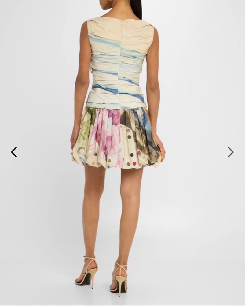 Multicolor Floral Print Mini Dress - Image 4