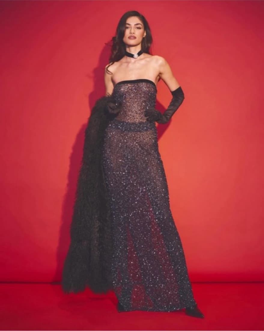 Retrofete Villy Sequin Gown - Image 4