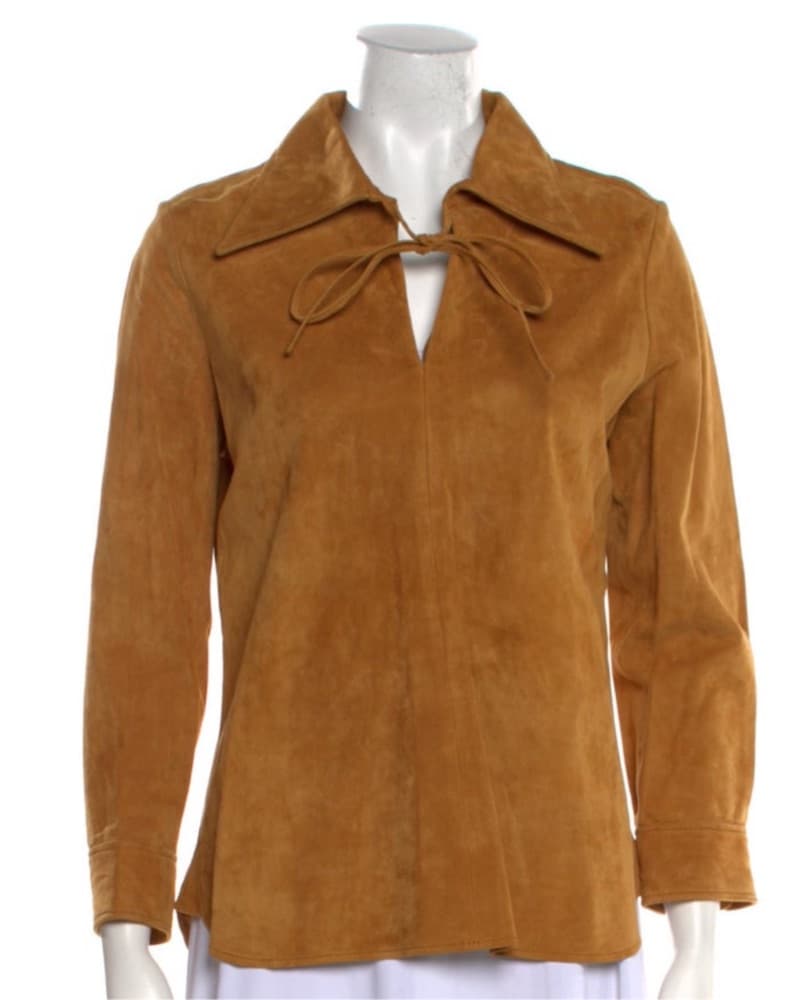 Chloe Brown Suede Top - Image 1