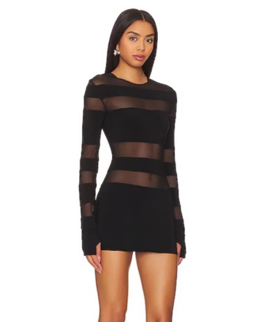 Norma Kamali Spliced Long Sleeve Dress - Image 2