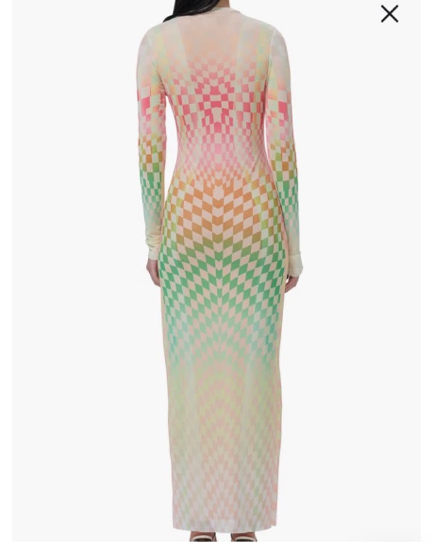 AFRM Mesh Long Sleeve Dress - Image 2