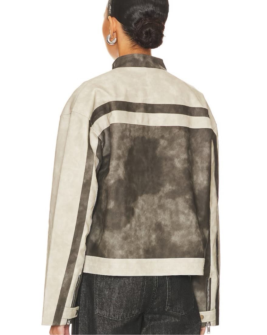 Faux Leather Moto Jacket - Image 4