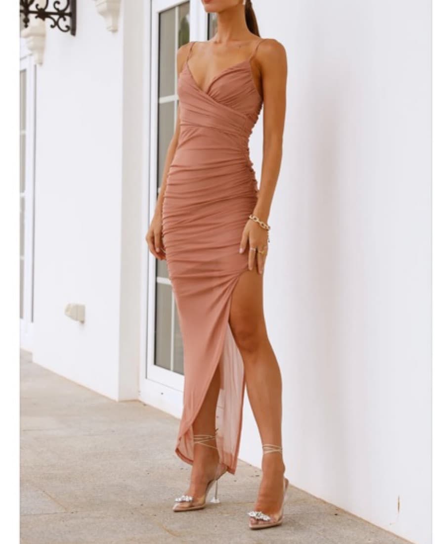 Hello Molly Star Moment Midi Dress Blush - Image 3