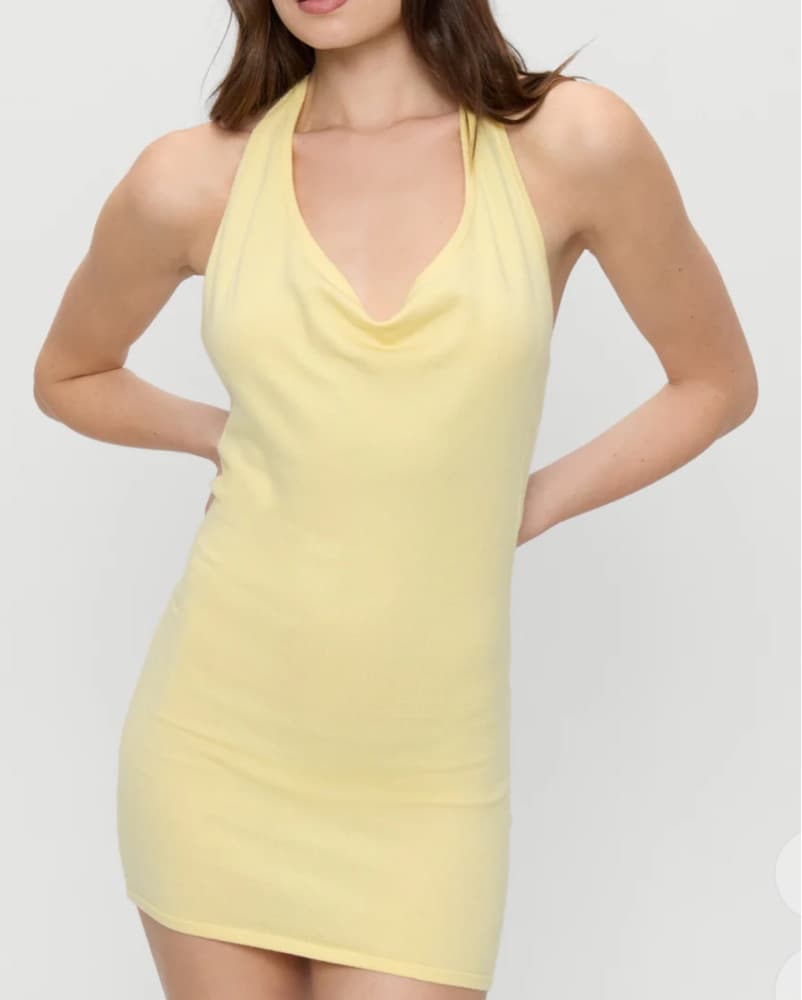frankies yellow halter dress - Image 1
