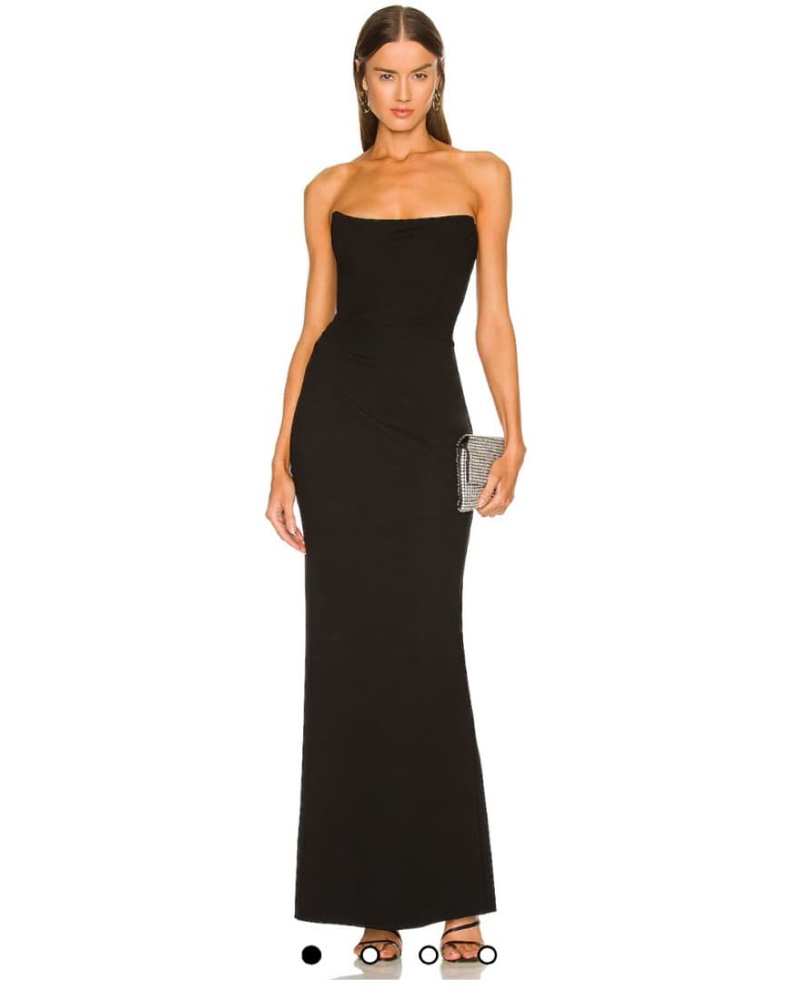 Black Michael Costello Strapless Dress - Image 1