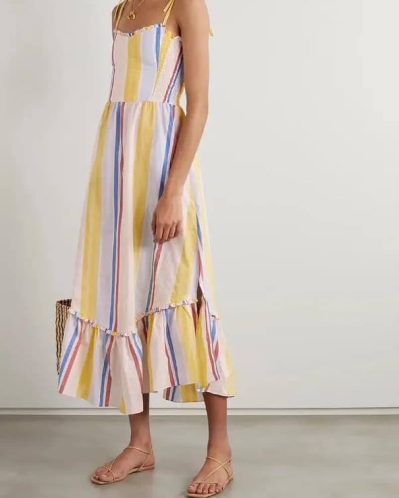 LEMLEM Striped Midi Dress - Image 1
