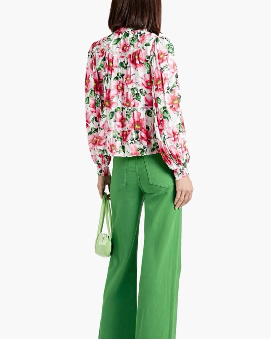 ALICE AND OLIVIA FLORAL BLOUSE - Image 2