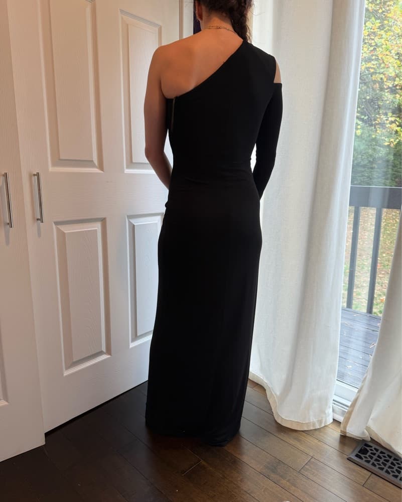 Yigal Azrouel One Shoulder Black Dress - Image 2