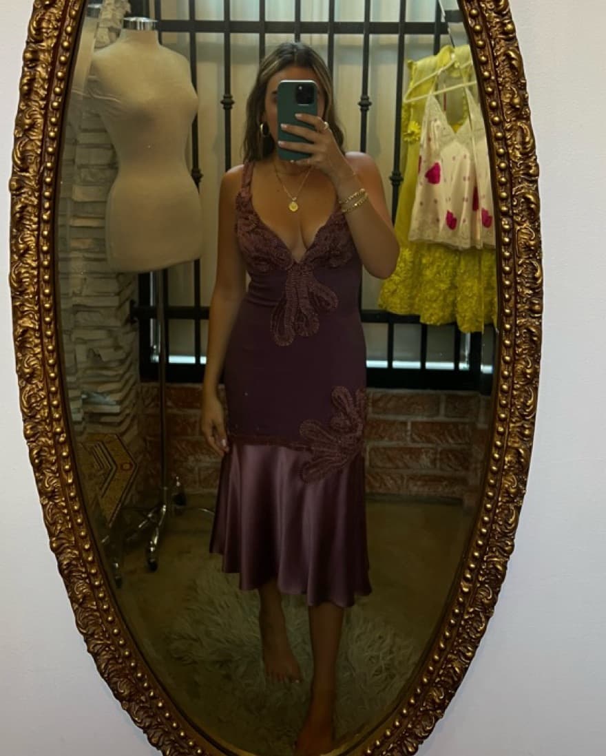 Vintage Midi Dress - Image 1