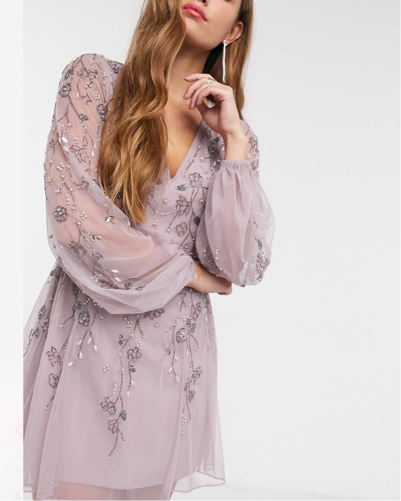 Captivating Floral Sequin Midi Dress - Image 1