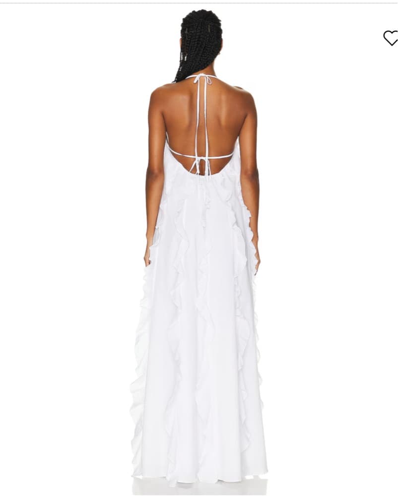 Staud Yoko Halter White Maxi Dress - Image 2