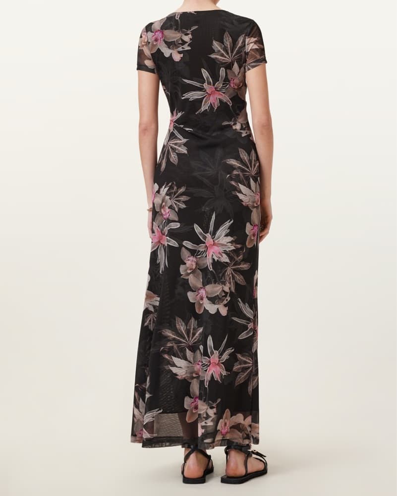 AllSaints Gabby Floral Drawstring Dress - Image 4